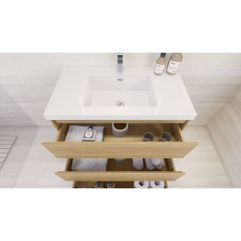 Aron 36'' Freestanding Vanity with Reinforced Acrylic Sink