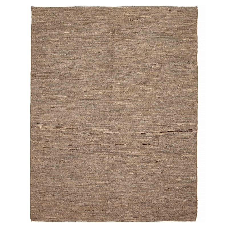 ECARPETGALLERY Flat-Weave Natural Grey Wool Tapestry Kilim - 6'3 x 8'2 - Grey - 6'3 x 8'2