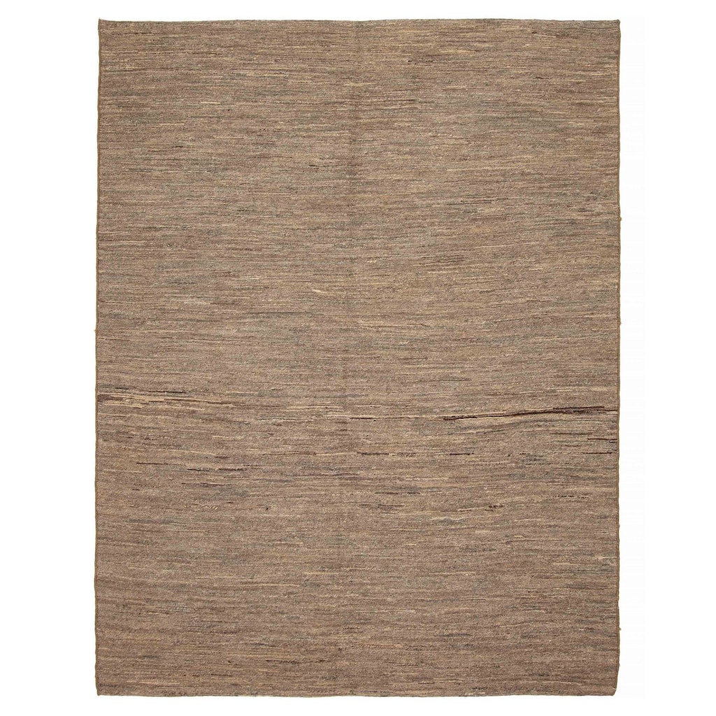 ECARPETGALLERY Flat-Weave Natural Grey Wool Tapestry Kilim - 6'3 x 8'2