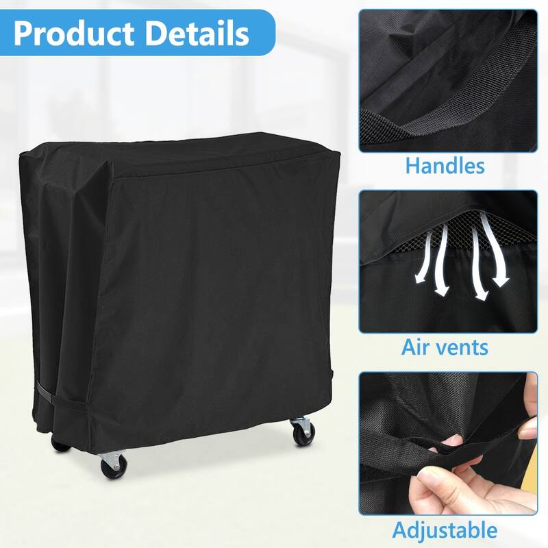 Patio Cooler Cart Cover，Patio Ice Chest Protective Covers for Outdoor Bar Cart - 34"Wx31"Lx19"H