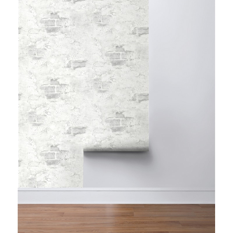 NextWall Stuccoed Brick Peel and Stick Wallpaper - 20.5 in. W x 18 ft. L