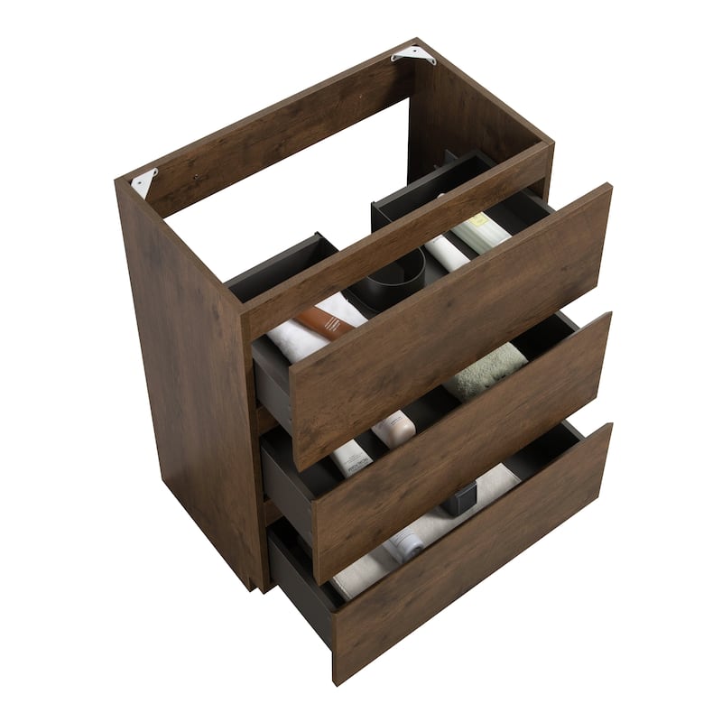 (Base Only) Floor Cabinet Vanity Base with 3 Drawers