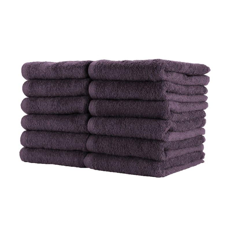 Arkwright 12-Piece Jr Salon Towels - 16x27 - Eggplant