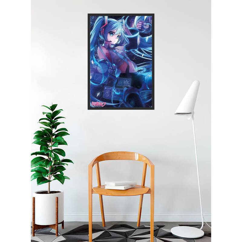 Hatsune Miku - Screen Framed Art Poster - 24 x 36 Inch