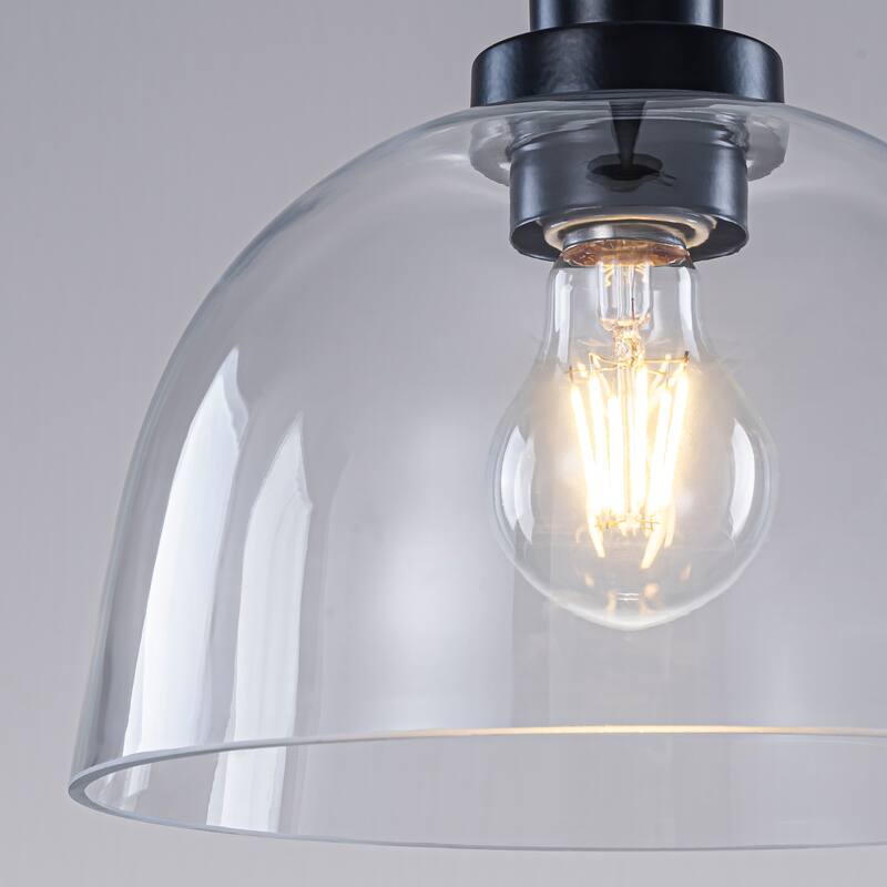 Starsky 1-Light Clear Glass Dome Pendant