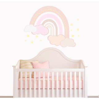 Boho Pastel Rainbow Wall Decal Nursery - Bed Bath & Beyond - 34320665