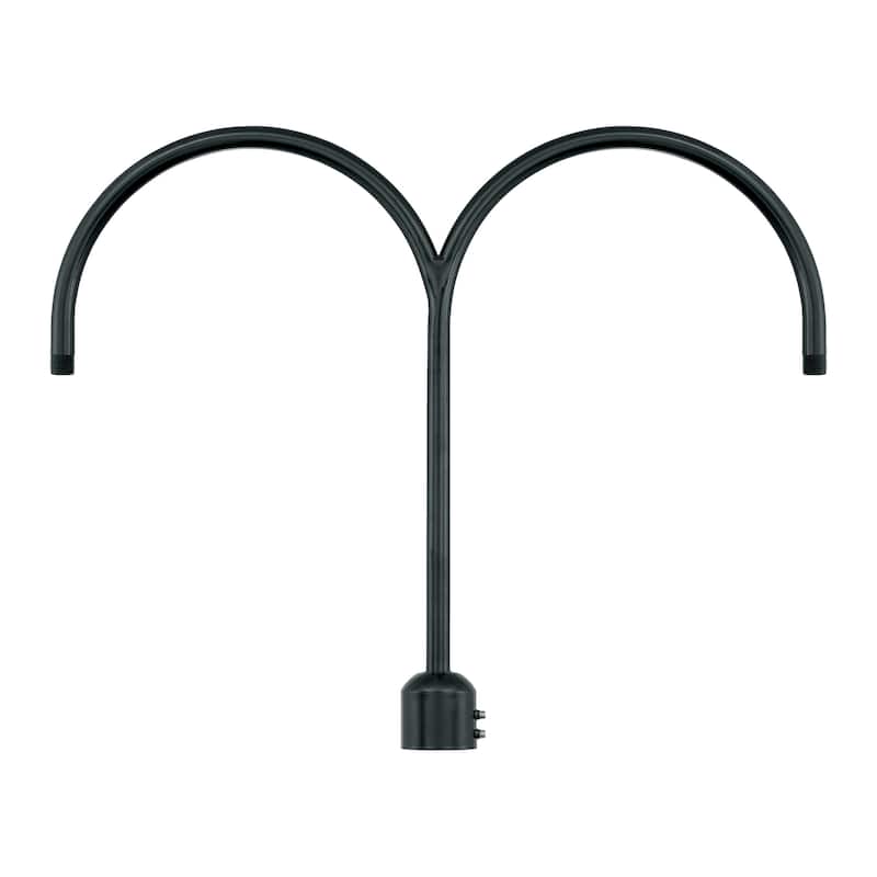 R Series Two Light Post Adapter - Satin Black