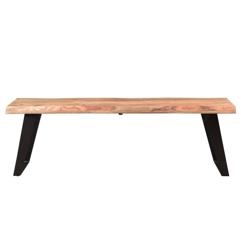 Carbon Loft Astor Handmade 60-inch Sheesham Wood Live Edge Bench - 60" x 16" x 18"