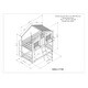 preview thumbnail 3 of 7, Twin over Twin House Bunk Bed with Roof Window Door with Safety Guardrails and Ladder, Natural/White