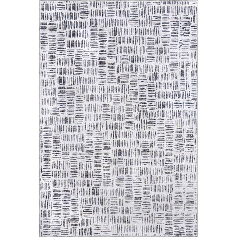 Nuloom Mitzi SpinClean Abstract Lines Machine Washable Area Rug