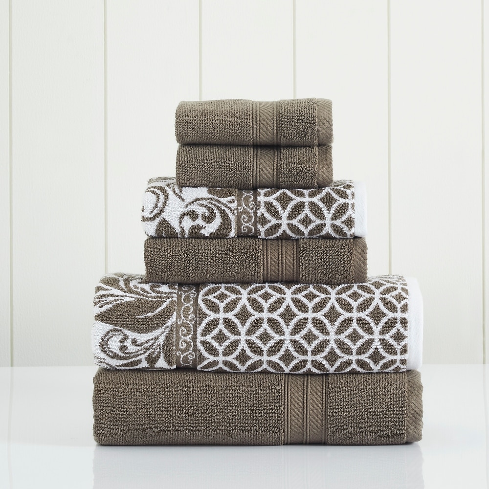 Brown and sales turquoise towels