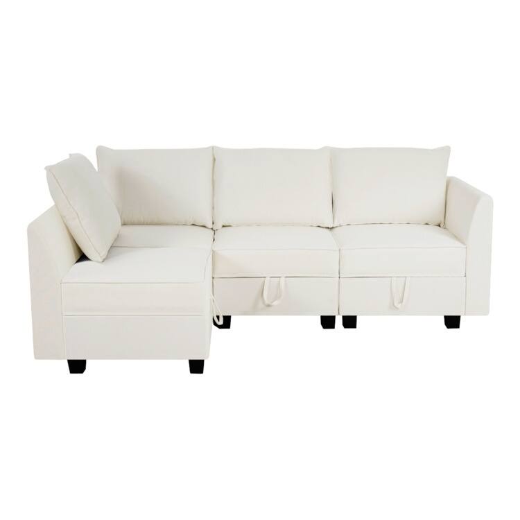 Modern DIY Collection - Convertible Modular Sectional Sofa - Linen Sofa Couch for Living Room Apartment Office