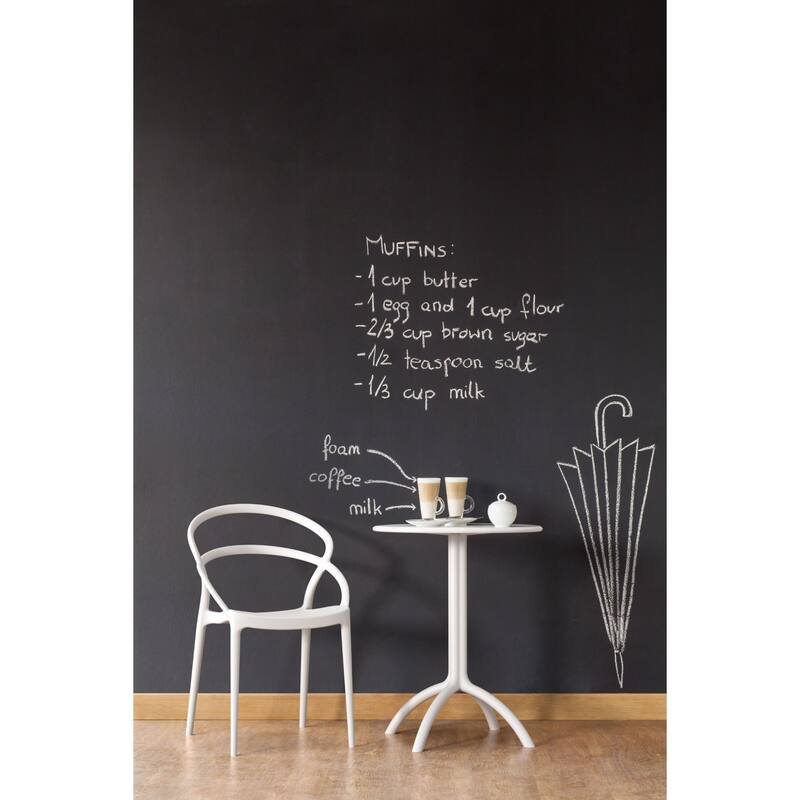 32.25" White Outdoor Patio Round Dining Chair