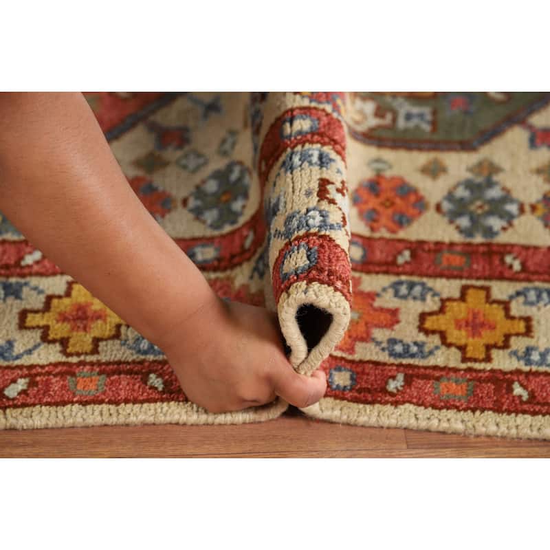 Elephant Feet Heriz Serapi Indian Area Rug Hand-Knotted Wool Carpet - 7'9" x 9'11"