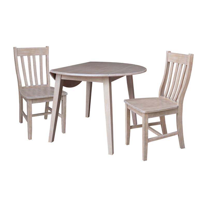 42" Round Dual Drop Leaf Dining Table with Chairs