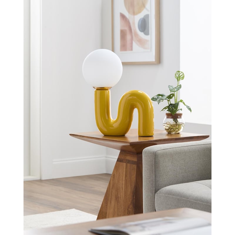 Livabliss Oyri Modern & Contemporary Accent Table Lamp - Yellow