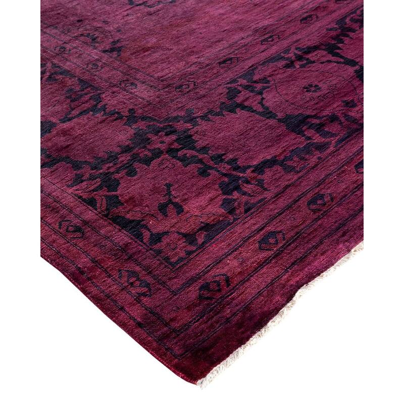 Fine Vibrance, One-of-a-Kind Hand-Knotted Area Rug - Black, 9' 2" x 12' 1" - 9' 2" x 12' 1"