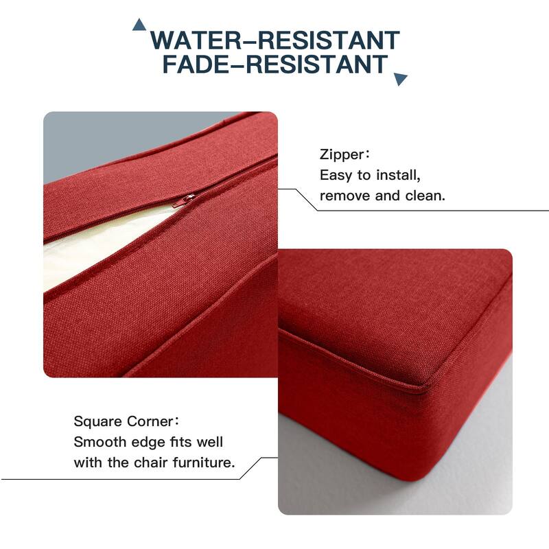 Pocassy 22"x24"x6" Inch Thick Cushions Pillows Indoor Outdoor Cushion 4 Set