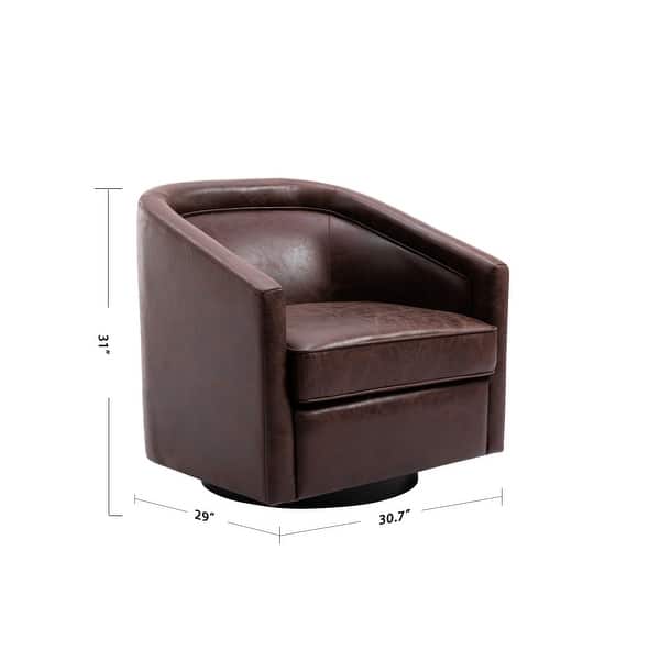 dimension image slide 0 of 10, WOVENBYRD Classic Barrel Swivel Chair