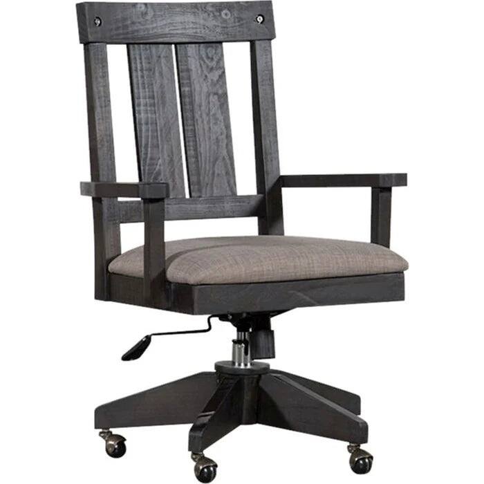 Oak Park Solid Wood Office Arm Chair on Wheels