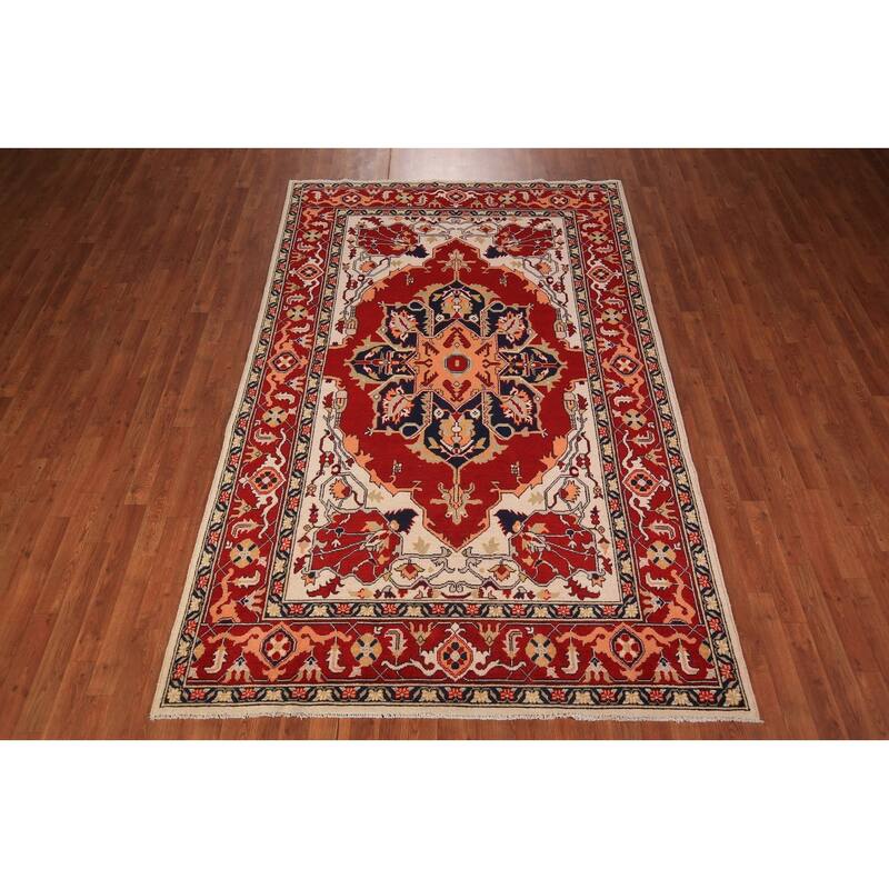 Red Sultanabad Oriental Area Rug Handmade Wool Carpet - 8'0" x 9'8"