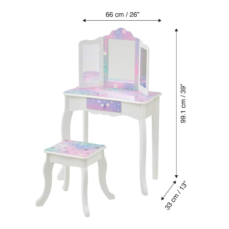 Teamson Kids- Fashion Giraffe Prints Gisele Play Vanity Set