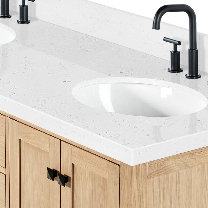 Ariel A066DCQOVO Cambridge 67" Free Standing Double Basin Vanity Set