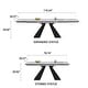 preview thumbnail 32 of 56, 110.24" Extendable Rectangular Sintered Stone Double Pedestal Dining Table Seat 8-12