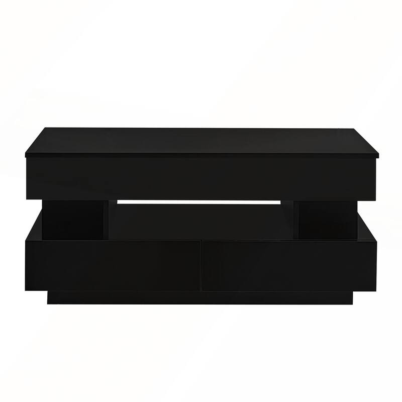 Modern Lift-Top Coffee Table with 2 Drawers