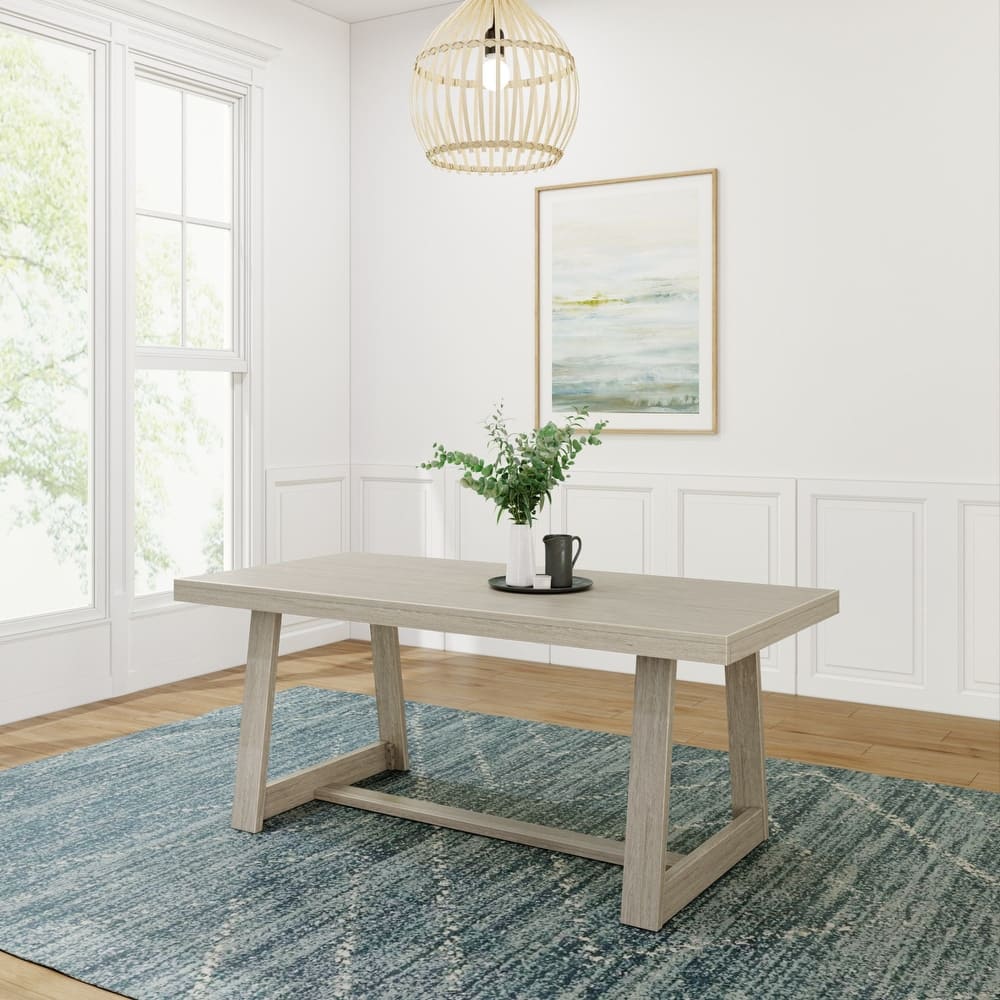 Classic Solid Wood 72" Dining Table for 6
