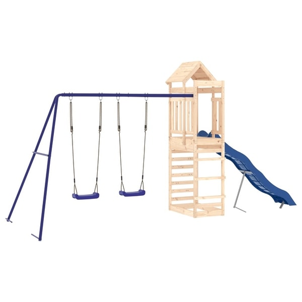 vidaXL Swing Set Outdoor Backyard Wooden Playground