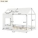 preview thumbnail 18 of 34, Twin House Bed with Roof & Window - Whimsical Pine Wood Design for Kids