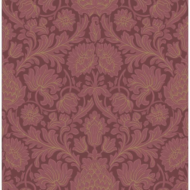 Brewster Bamburg Red Floral Wallpaper