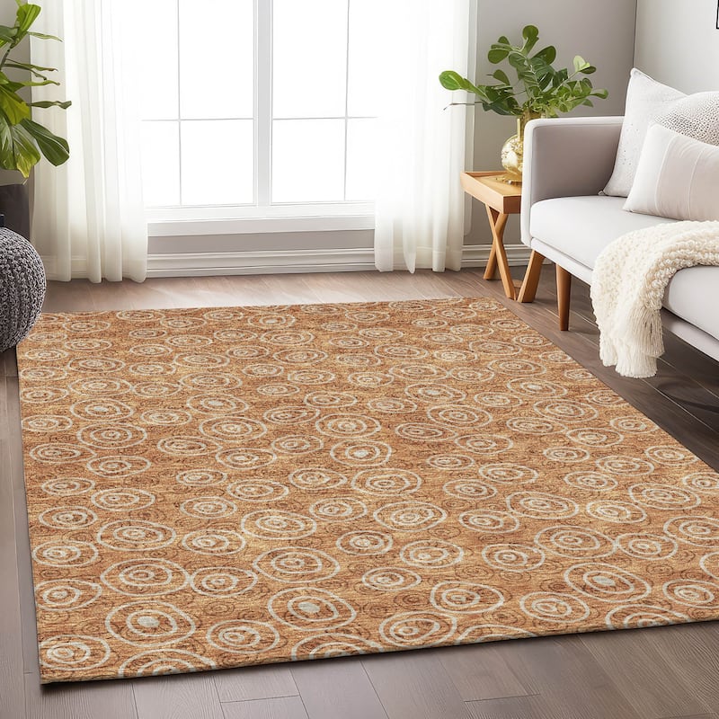 Premium Washable Super Soft Contemporary Zazzle Mayfield Rug - Terracotta - 2' 6" x 3' 10" - Rectangle