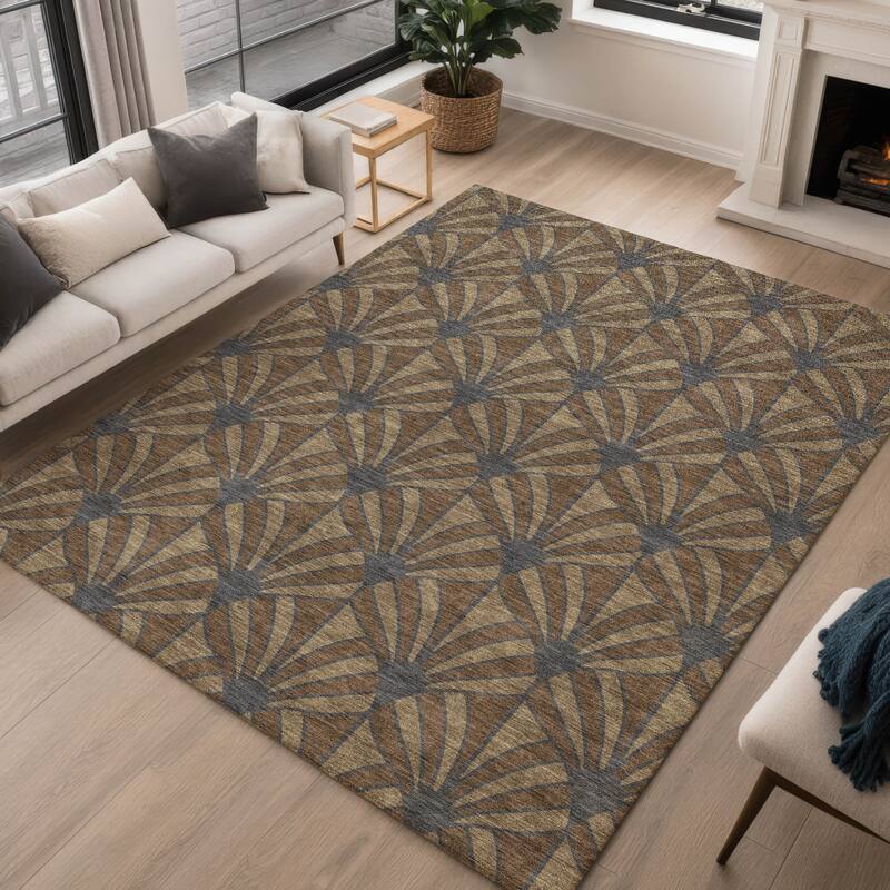 Machine Washable Indoor/ Outdoor Casual Kim Chantille Rug