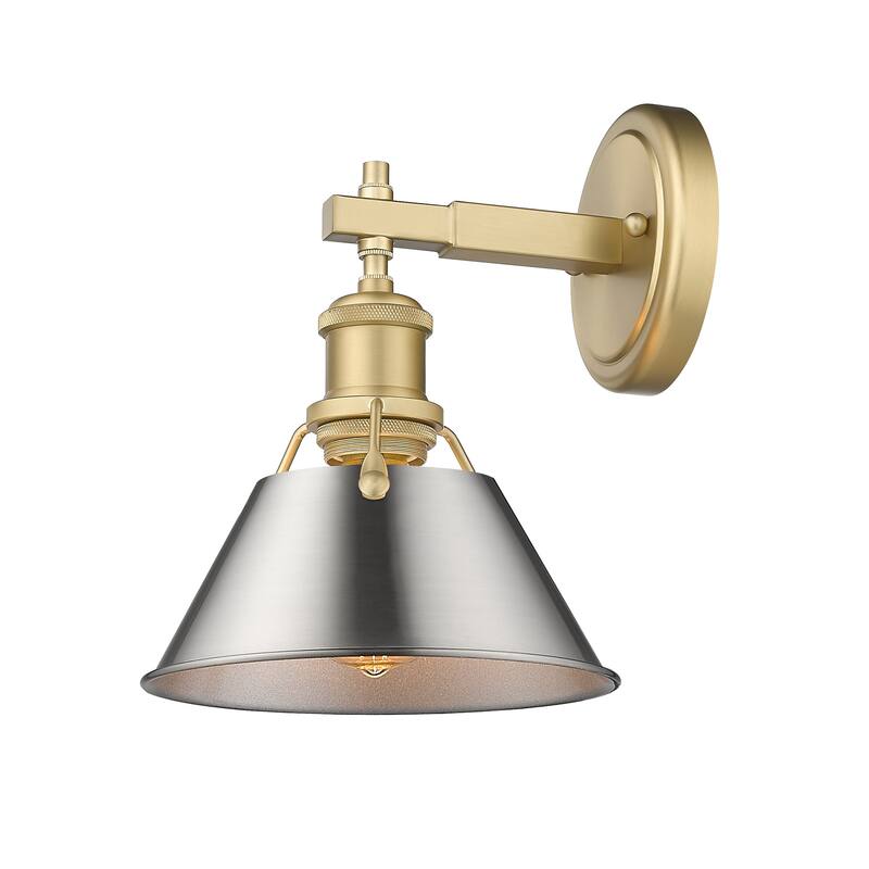 Orwell 1-Light Bath Vanity in Brushed Champagne Bronze with Pewter - Gold