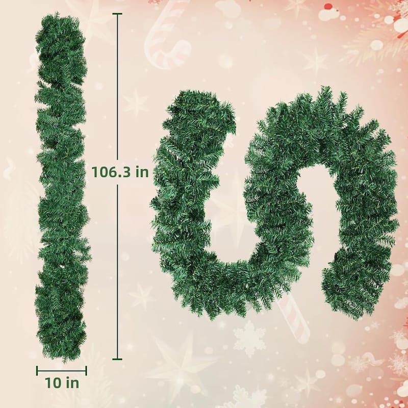 9' x 10" Pine Artificial Christmas Garland - Unlit