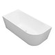preview thumbnail 5 of 4, Poppy 59" Corner Freestanding White Acrylic Bathtub