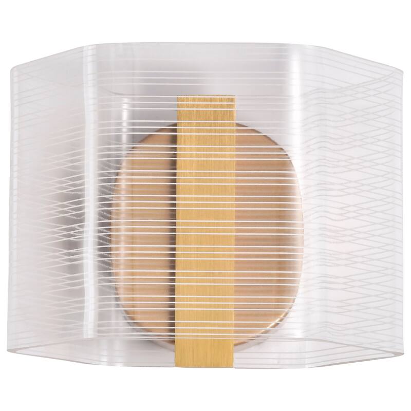 Kenzo LED 1 Light Wall Sconce Vintage Brass Finish Light Guide Panel - Polished Anodized Bronze