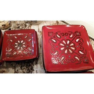 American Atelier Marquee Red 16 Piece Dinnerware Set - Free Shipping ... American Atelier Marquee Red 16 Piece Dinnerware Set - Free Shipping ...
