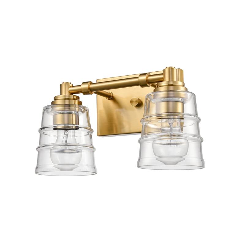 Elk Home Pulsate Satin Nickel With Clear Glass Vanity Light