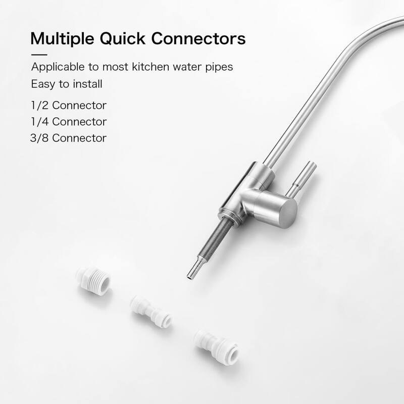 Kitchen Water Filter Faucet Stainless Steel Brushed Nickel Drinking Water Faucet