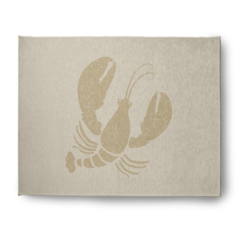 Lobster Nautical Chenille Rug - Taupe - 8' x 10'