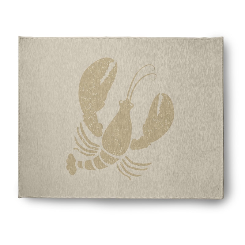Lobster Nautical Indoor/Outdoor Rug - Taupe - 8' x 10'