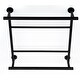 preview thumbnail 2 of 2, Alno Contemporary I 18 Inch Wide Towel Rack with Bottom Towel Bar Matte Black