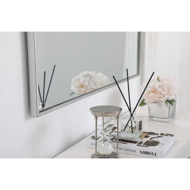 Elegant Lighting Eternity 36" x 36" Rectangular Beveled Metal Framed