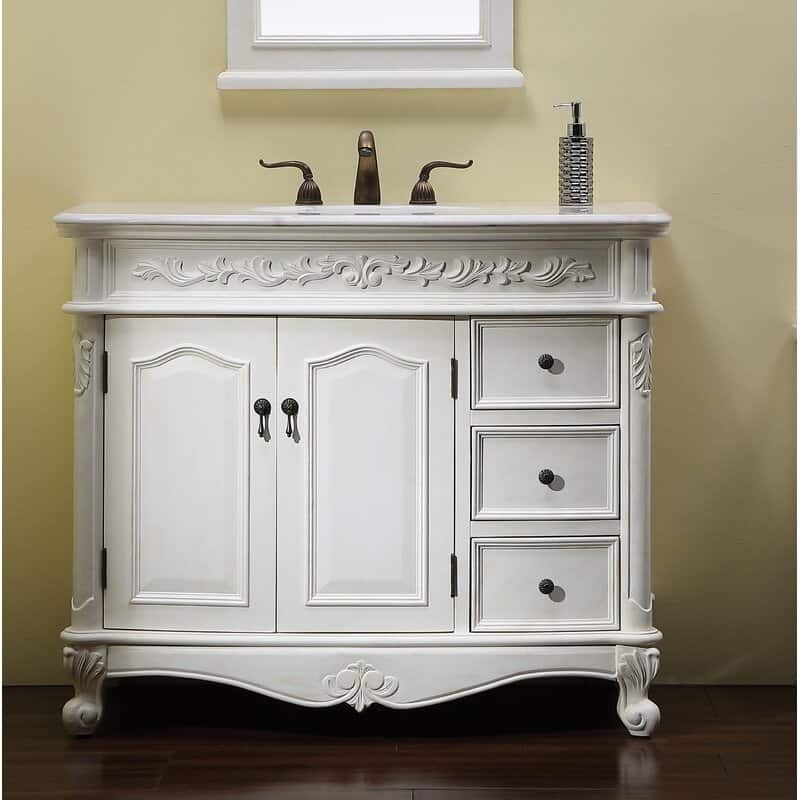 42" Bathroom Vanity Sink - Antique White
