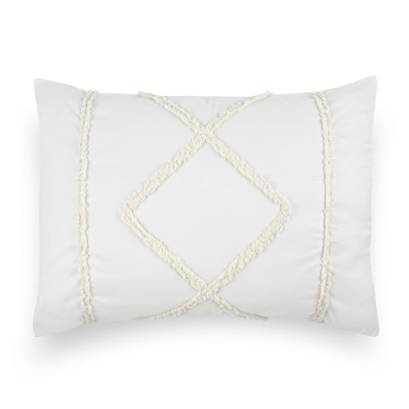 Sweet Jojo Designs Solid Ivory Boho Chic Twin Duvet Cover Bedding Set Bohemian Farmhouse Rustic Southwest Shabby Minimalist Tuft