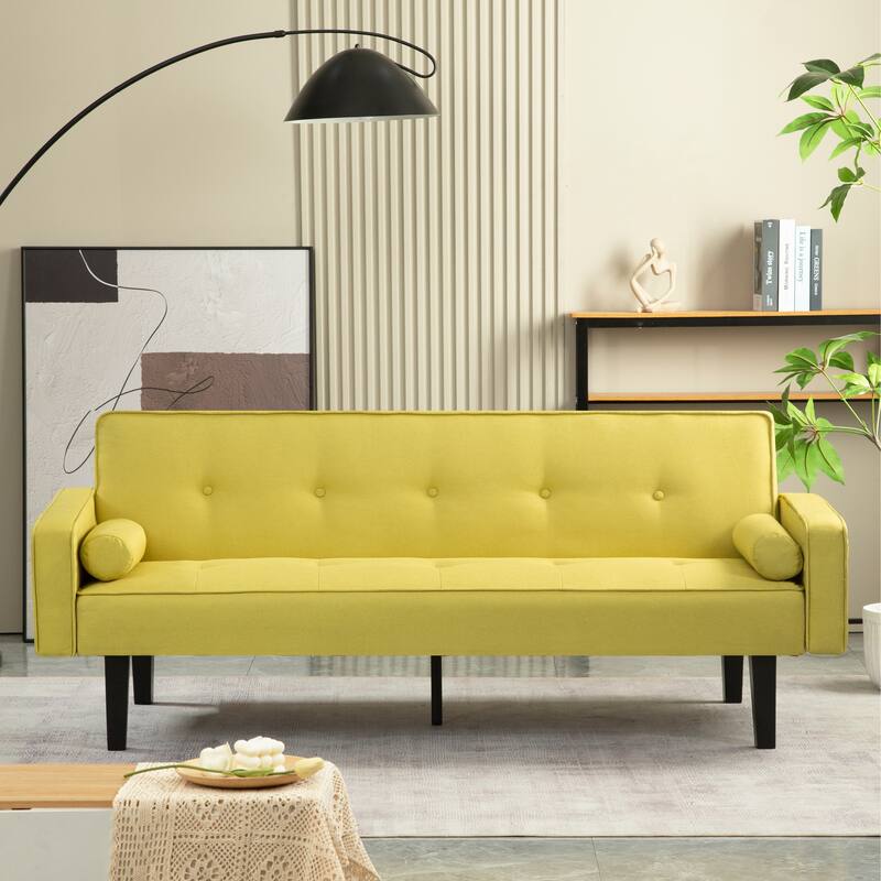 Futon Sofa Bed Convertible Couch Bed with Armrests