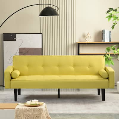 Futon Sofa Bed Convertible Couch Bed with Armrests